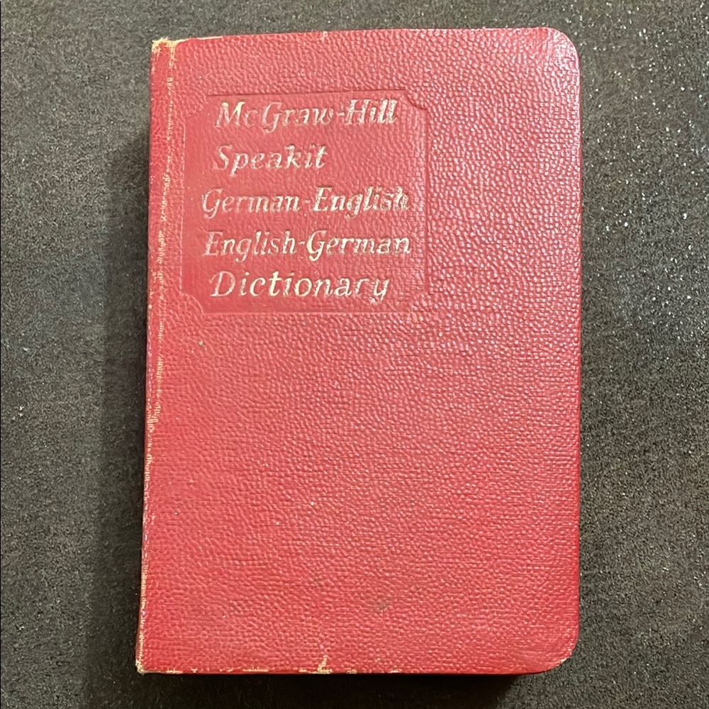 VINTAGE 1953 1960 Mini Red McGraw-Hill German-English Dictionary